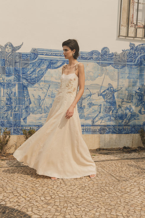 Flor de Lis Dress Ivory